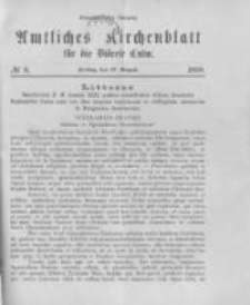 Amtliches Kirchenblatt f&uuml;r die Di&ouml;cese Culm. 1888.08.17 no.8