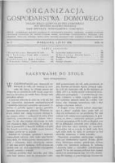 Organizacja Gospodarstwa Domowego: organ Sekcji Gospodarstwa Domowego przy Instytucie Naukowej Organizacji oraz Instytutu Gospodarstwa Domowego. 1930 R.4 nr7