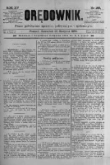 Orędownik: pismo poświęcone sprawom politycznym i spółecznym 1885.08.20 R.15 Nr188