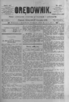 Orędownik: pismo poświęcone sprawom politycznym i sp&oacute;łecznym 1885.08.27 R.15 Nr194