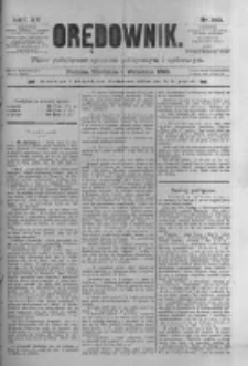 Orędownik: pismo poświęcone sprawom politycznym i spółecznym 1885.09.06 R.15 Nr203