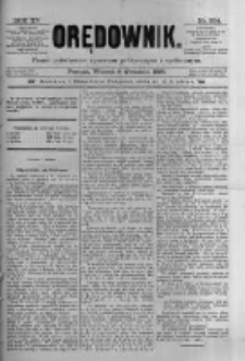 Orędownik: pismo poświęcone sprawom politycznym i sp&oacute;łecznym 1885.09.08 R.15 Nr204