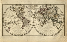 Mappe Monde en deux Hémispheres Pour le Cours de Géographie et d'Histoire Par Mentelle