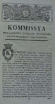 Obwieszczenie Komisji Porządkowej Cywilno-Wojskowej pow. kościańskiego i ziemi wschowskiej