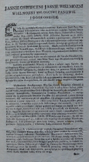 [Odezwa obywateli miast woj. poznańskiego, kaliskiego, gnieźnieńskiego]