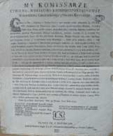 [Odezwa komisarzy cywilno-wojskowych Komisji Porządkowej woj. gnieźnieńskiego i pow. kcyńskiego]