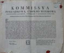 [Uniwersał Komisji Porządkowej Cywilno-Wojskowej woj. Kaliskiego, powiatów pyzdrskiego i konińskiego]