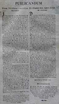 Publicandum. Für Sämtliche Resp. Landes-Stände und Einwohner. Posen, den 15 II 1793