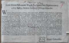 [Uniwersał wyznaczający 1.05.1770 jako datę odwiezienia do Poznania trzech podatk&oacute;w]