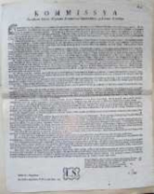 [Obwieszczenie Komisji Porządkowej Cywilno-Wojskowej woj. gnieznieńskiego i pow. Kcyńskiego]