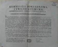 [Uniwersał Komisji Porządkowej Cywilno-Wojskowej woj. Kaliskiego, pow. pyzdrskiego i konińskiego]