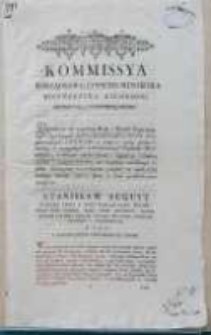 [Obwieszczenie Komisji Porządkowej Cywilno-Wojskowej woj. Kaliskiego]