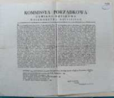[Obwieszczenie Komisji Porządkowej Cywilno-Wojskowej woj. Kaliskiego]