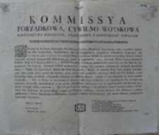 [Uniwersał Komisji Porządkowej Cywilno-Wojskowej woj. Kaliskiego, pow. pyzdrskiego i konińskiego]