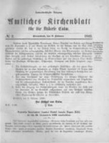 Amtliches Kirchenblatt f&uuml;r die Di&ouml;cese Culm. 1889.02.09 no.2