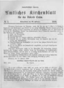Amtliches Kirchenblatt f&uuml;r die Di&ouml;cese Culm. 1889.02.23 no.3
