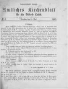 Amtliches Kirchenblatt f&uuml;r die Di&ouml;cese Culm. 1889.05.21 no.5