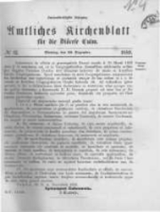 Amtliches Kirchenblatt für die Diöcese Culm. 1889.12.23 no.12