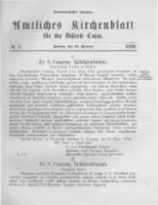Amtliches Kirchenblatt f&uuml;r die Di&ouml;cese Culm. 1890.01.31 no.1