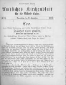 Amtliches Kirchenblatt für die Diöcese Culm. 1890.09.11 no.9