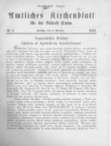 Amtliches Kirchenblatt f&uuml;r die Di&ouml;cese Culm. 1891.01.02 no.1