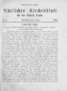 Amtliches Kirchenblatt f&uuml;r die Di&ouml;cese Culm. 1891.06.06 no.6