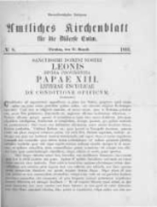 Amtliches Kirchenblatt f&uuml;r die Di&ouml;cese Culm. 1891.08.11 no.8