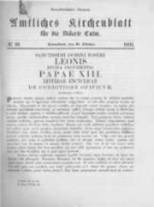 Amtliches Kirchenblatt f&uuml;r die Di&ouml;cese Culm. 1891.10.31 no.10