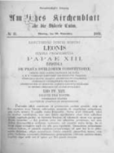 Amtliches Kirchenblatt f&uuml;r die Di&ouml;cese Culm. 1891.11.30 no.11