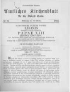 Amtliches Kirchenblatt f&uuml;r die Di&ouml;cese Culm. 1892.10.13 no.10