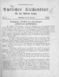 Amtliches Kirchenblatt f&uuml;r die Di&ouml;cese Culm. 1893.01.25 no.1