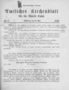 Amtliches Kirchenblatt f&uuml;r die Di&ouml;cese Culm. 1893.05.31 no.5