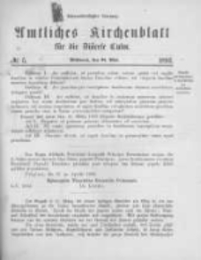 Amtliches Kirchenblatt für die Diöcese Culm. 1893.05.31 no.5
