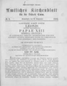 Amtliches Kirchenblatt für die Diöcese Culm. 1894.09.29 no.9