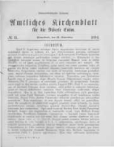 Amtliches Kirchenblatt f&uuml;r die Di&ouml;cese Culm. 1894.11.24 no.11