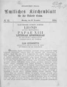 Amtliches Kirchenblatt für die Diöcese Culm. 1894.12.31 no.12