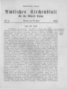 Amtliches Kirchenblatt f&uuml;r die Di&ouml;cese Culm. 1895.04.29 no.4