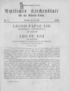 Amtliches Kirchenblatt f&uuml;r die Di&ouml;cese Culm. 1895.07.26 no.7