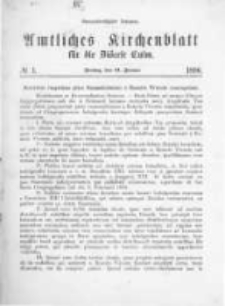 Amtliches Kirchenblatt f&uuml;r die Di&ouml;cese Culm. 1896.01.31 no.1