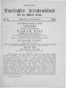 Amtliches Kirchenblatt f&uuml;r die Di&ouml;cese Culm. 1897.11.13 no.11