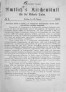Amtliches Kirchenblatt f&uuml;r die Di&ouml;cese Culm. 1899.01.20 no.1