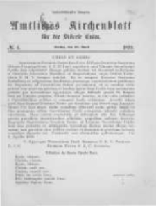 Amtliches Kirchenblatt f&uuml;r die Di&ouml;cese Culm. 1899.04.28 no.4