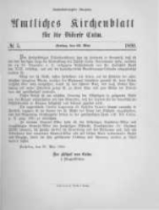 Amtliches Kirchenblatt f&uuml;r die Di&ouml;cese Culm. 1899.05.26 no.5