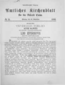Amtliches Kirchenblatt für die Diöcese Culm. 1899.11.27 no.11