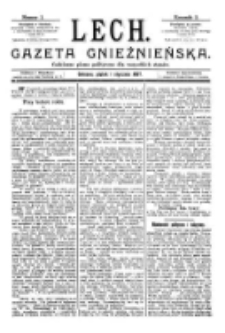 Lech. Gazeta Gnieźnieńska: codzienne pismo polityczne dla wszystkich stan&oacute;w 1897.01.01 R.2 Nr1