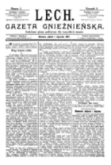 Lech. Gazeta Gnieźnieńska: codzienne pismo polityczne dla wszystkich stanów 1897.01.01 R.2 Nr1