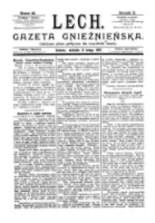 Lech. Gazeta Gnieźnieńska: codzienne pismo polityczne dla wszystkich stanów 1897.02.21 R.2 Nr42