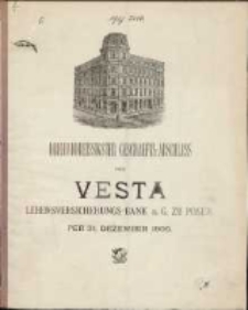 Dreiunddreissigster Gesch&auml;fts-Abschluss der Vesta: Lebensversicherungs-Bank auf Gegenseitigkeit zu Posen per 31 Dezember 1906
