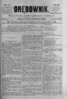 Orędownik: pismo poświęcone sprawom politycznym i spółecznym 1885.09.22 R.15 Nr215