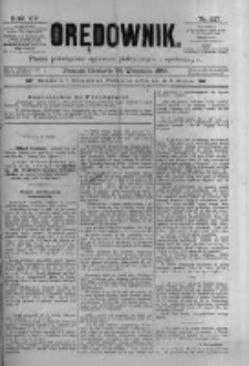 Orędownik: pismo poświęcone sprawom politycznym i spółecznym 1885.09.24 R.15 Nr217